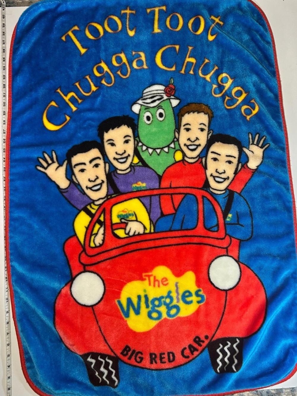 The Wiggles Big Red Car Plush Blanket 2004 Toot Toot Chugga 30 X 45  Vintage